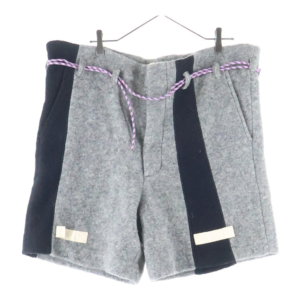 OFF-WHITE(オフホワイト) ドローコードデザイン ウールハーフパンツ ショートパンツ グレー OMCB003F150080340800