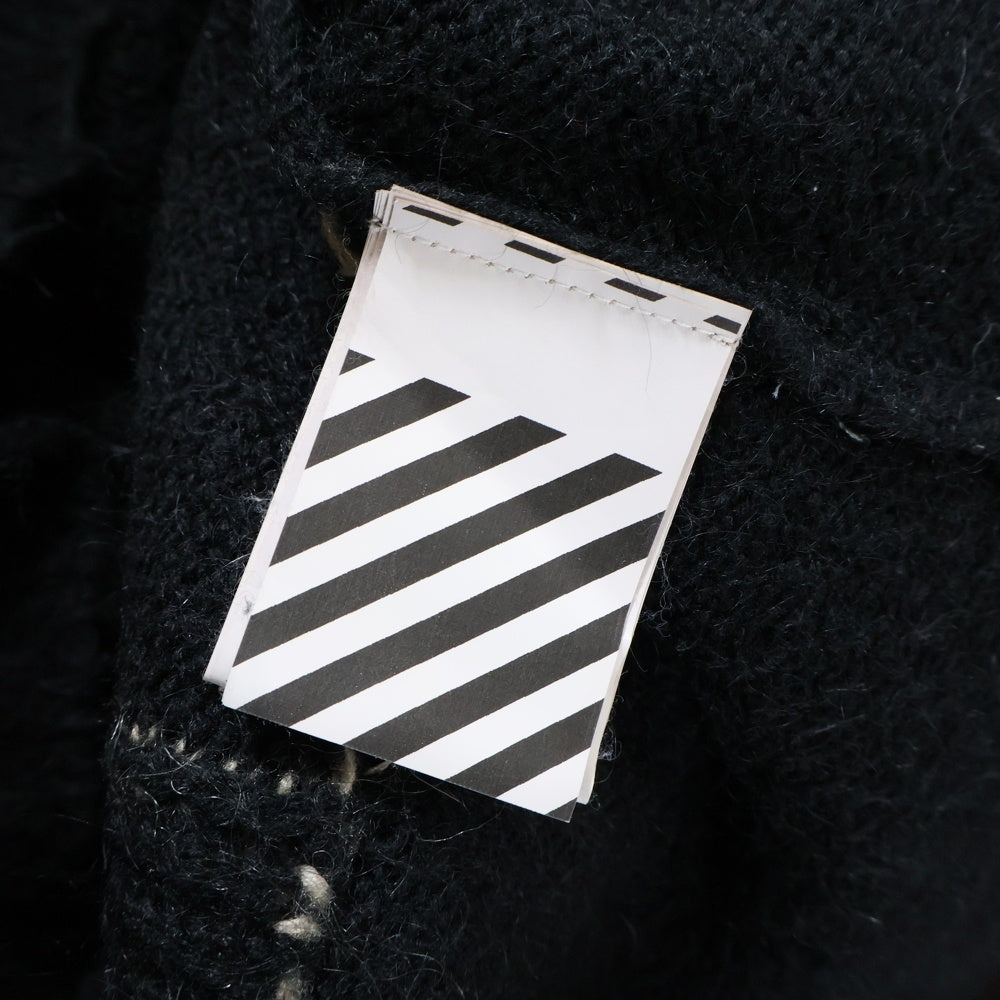 OFF-WHITE(オフホワイト) 18AW Shaggy Knit Sweater モヘアニットセーター ブラック OWHE009F18B74071
