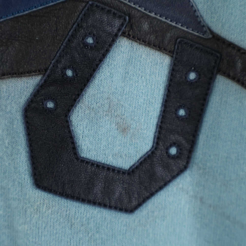 HERMES(エルメス) Sweatshirt レザーパッチ クルーネックスウェット