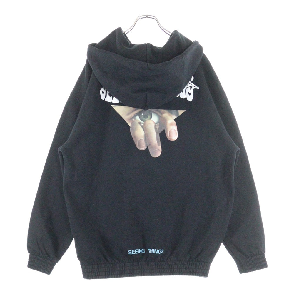 OFF-WHITE(オフホワイト) 17AW Eyes Hoodie プルオーバースウェットパーカー フーディー ブラック OMBB009F17192014