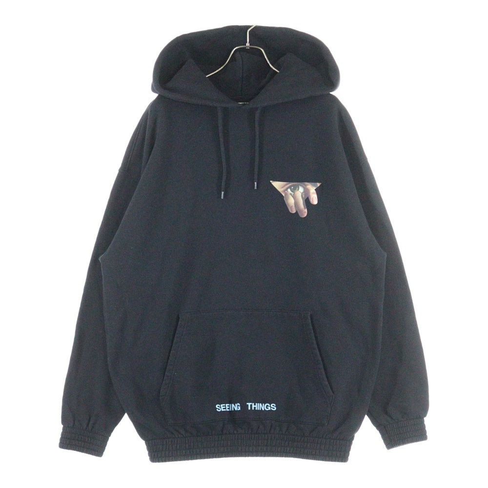 OFF-WHITE(オフホワイト) 17AW Eyes Hoodie プルオーバースウェットパーカー フーディー ブラック OMBB009F17192014