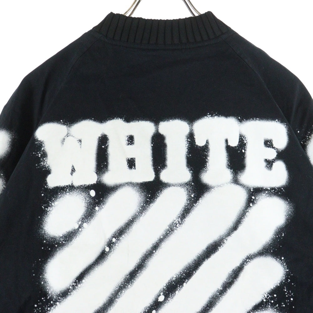 OFF-WHITE(オフホワイト) 17SS Spray Varsity Jacket スプレーロゴ ボンバージャケット ブラック