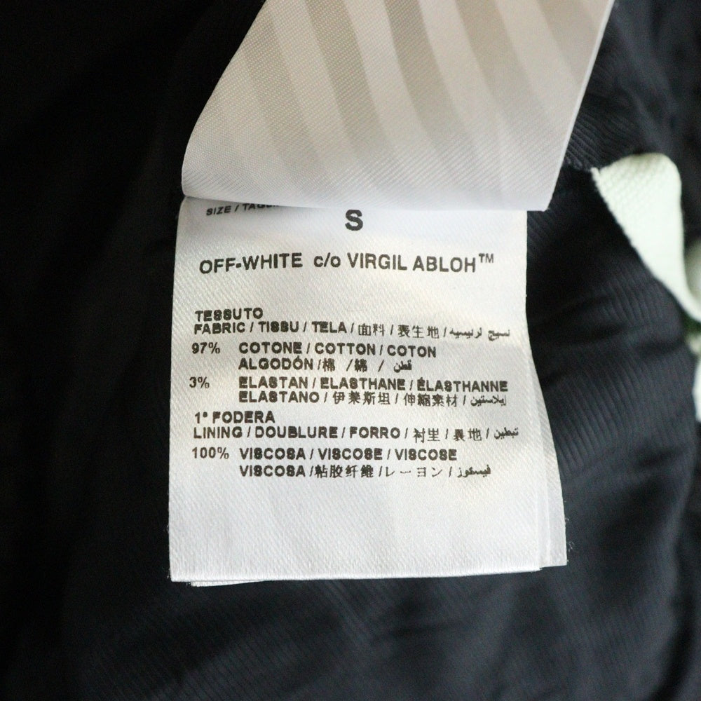 OFF-WHITE(オフホワイト) 17SS Spray Varsity Jacket スプレーロゴ ボンバージャケット ブラック