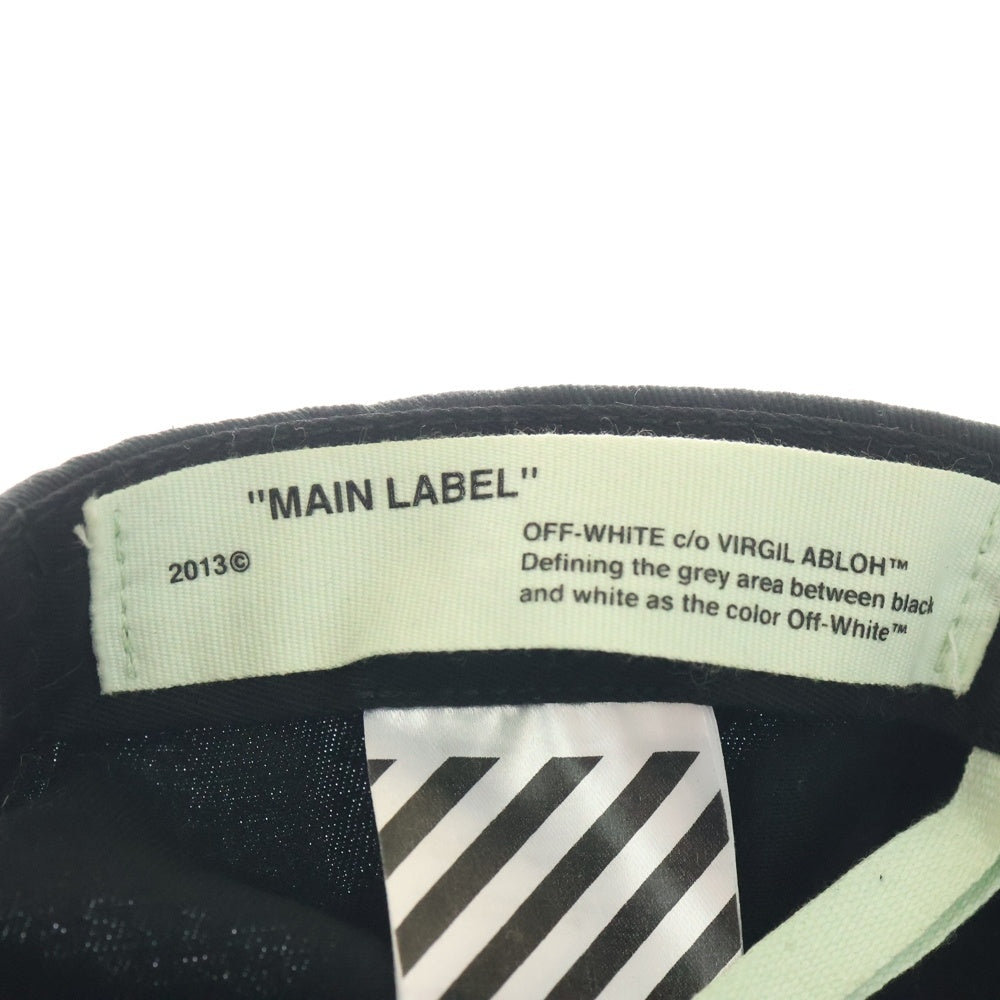 OFF-WHITE(オフホワイト) 17SS Diag Spray Cap スプレーロゴ キャップ 帽子 ブラック