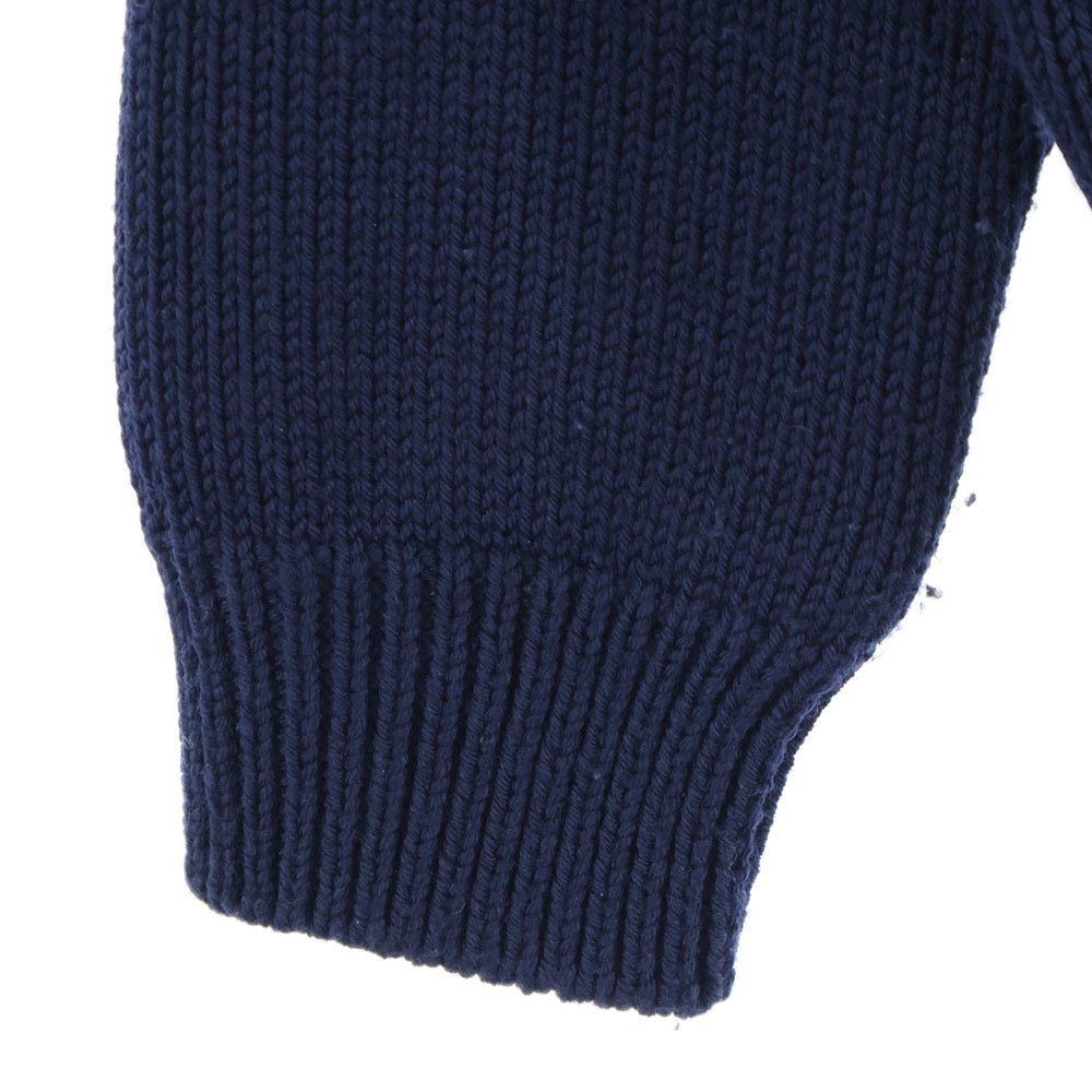 MONCLER(モンクレール) CARDIGAN KNIT ロゴパッチ付き ニット切り替え ジップアップ ダウンカーディガン ネイビー K20919B00034