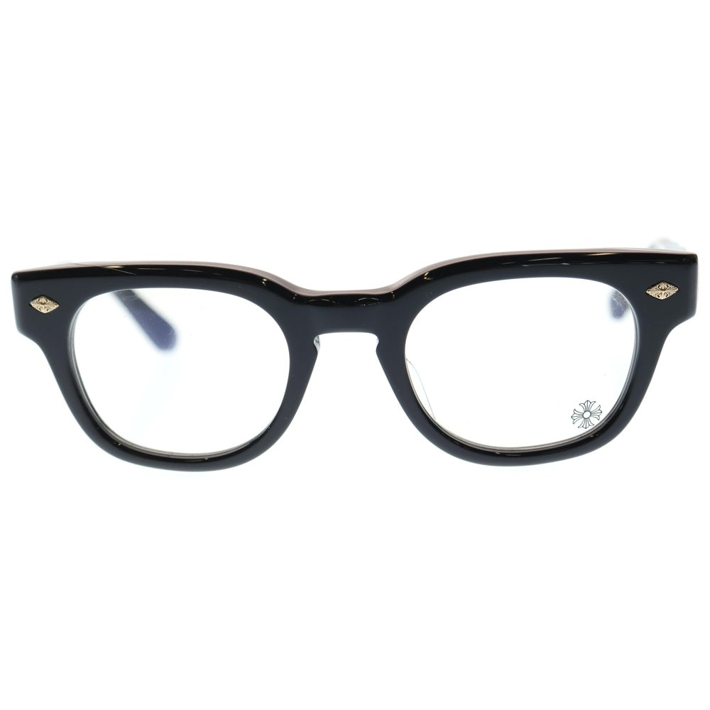 CHROME HEARTS(クロムハーツ) JENA AIL YEA CHクロステンプル アイウェア 眼鏡 ブラック/ゴールド