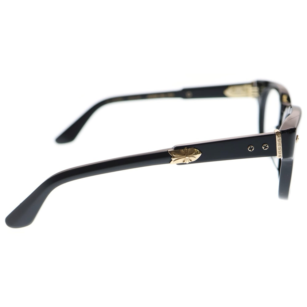 CHROME HEARTS(クロムハーツ) JENA AIL YEA CHクロステンプル アイウェア 眼鏡 ブラック/ゴールド