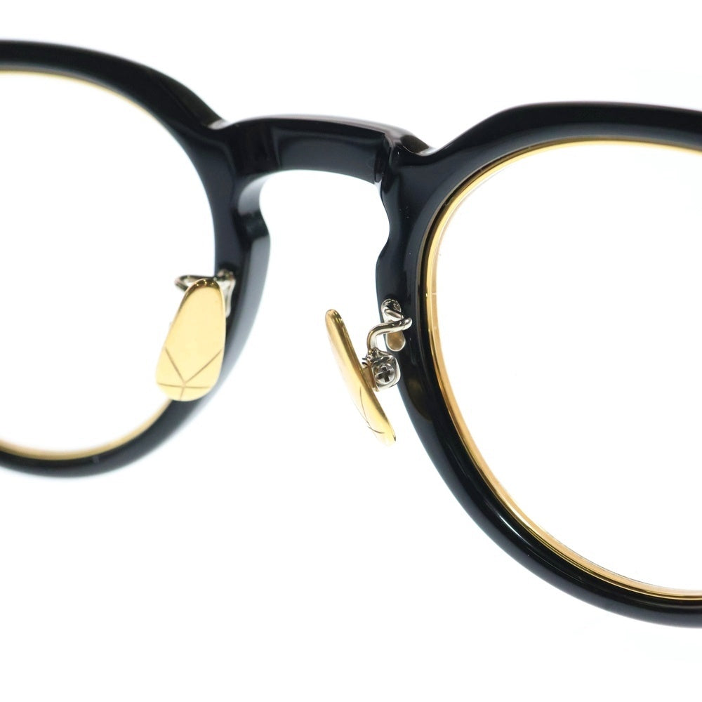 YUICHI TOYAMA(ユウイチ トヤマ) セルフレーム アイウェア 眼鏡 ブラック U-129