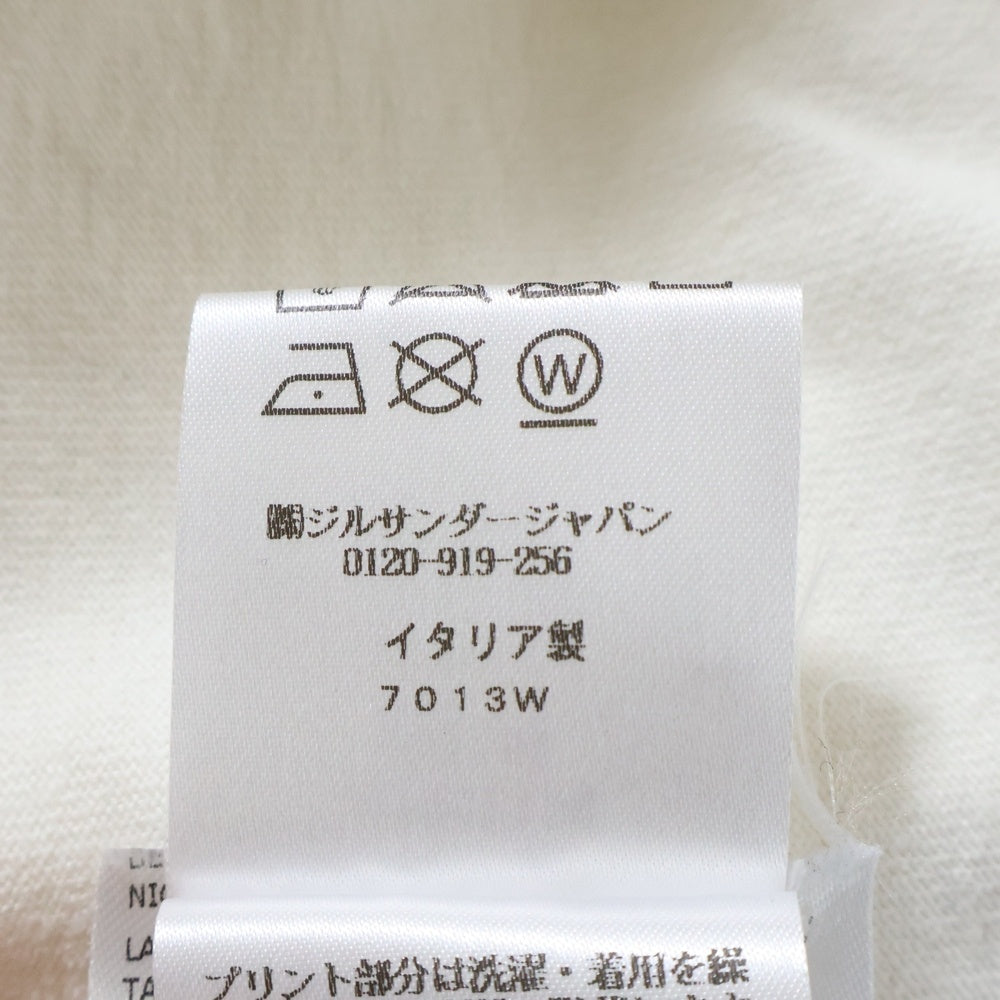 JIL SANDER(ジルサンダー) 24SS フロントロゴプリント クルーネック ロングスリーブ 長袖Tシャツ カットソー ホワイト J22GC0136 J45148