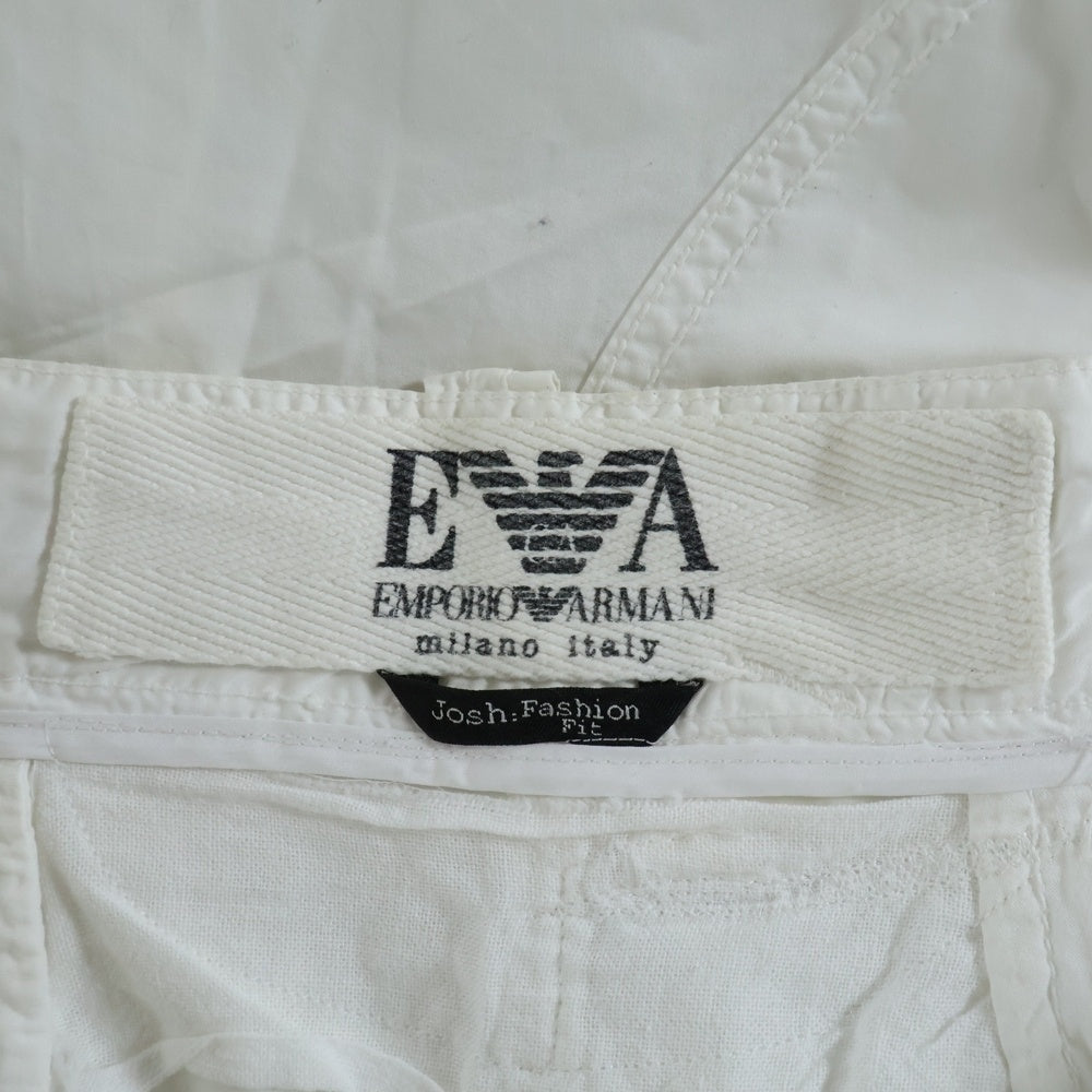 EMPORIO ARMANI(エンポリオアルマーニ) COTTON SHORTS PANTS コットン ショートパンツ ハーフパンツ ホワイト