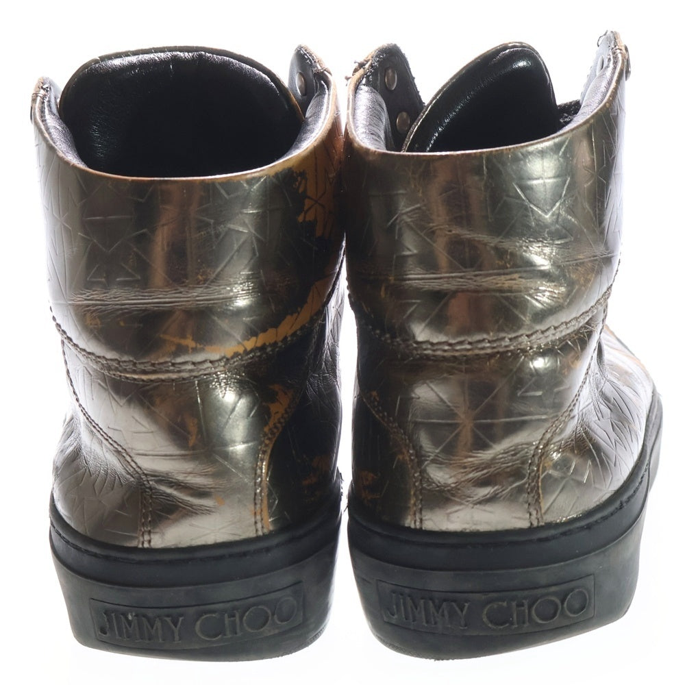 JIMMY CHOO(ジミーチュウ) スターデザイン ハイカットスニーカー ブラック/ゴールド