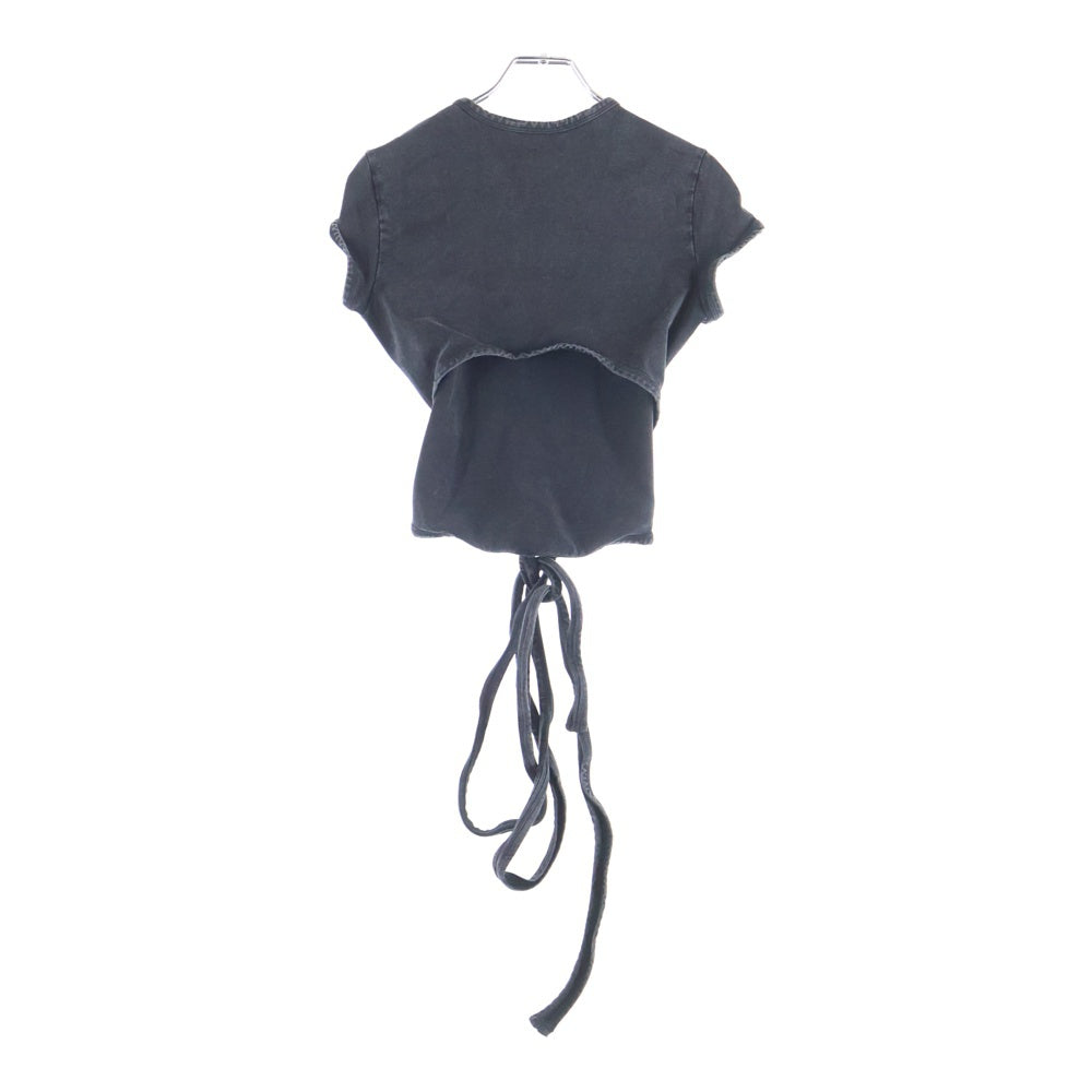 DIESEL(ディーゼル) T-Bunny Tail-R1 cotton T-shirt Grigio テール アールワン コットン 半袖Tシャツ カットソー ブラック レディース A19520