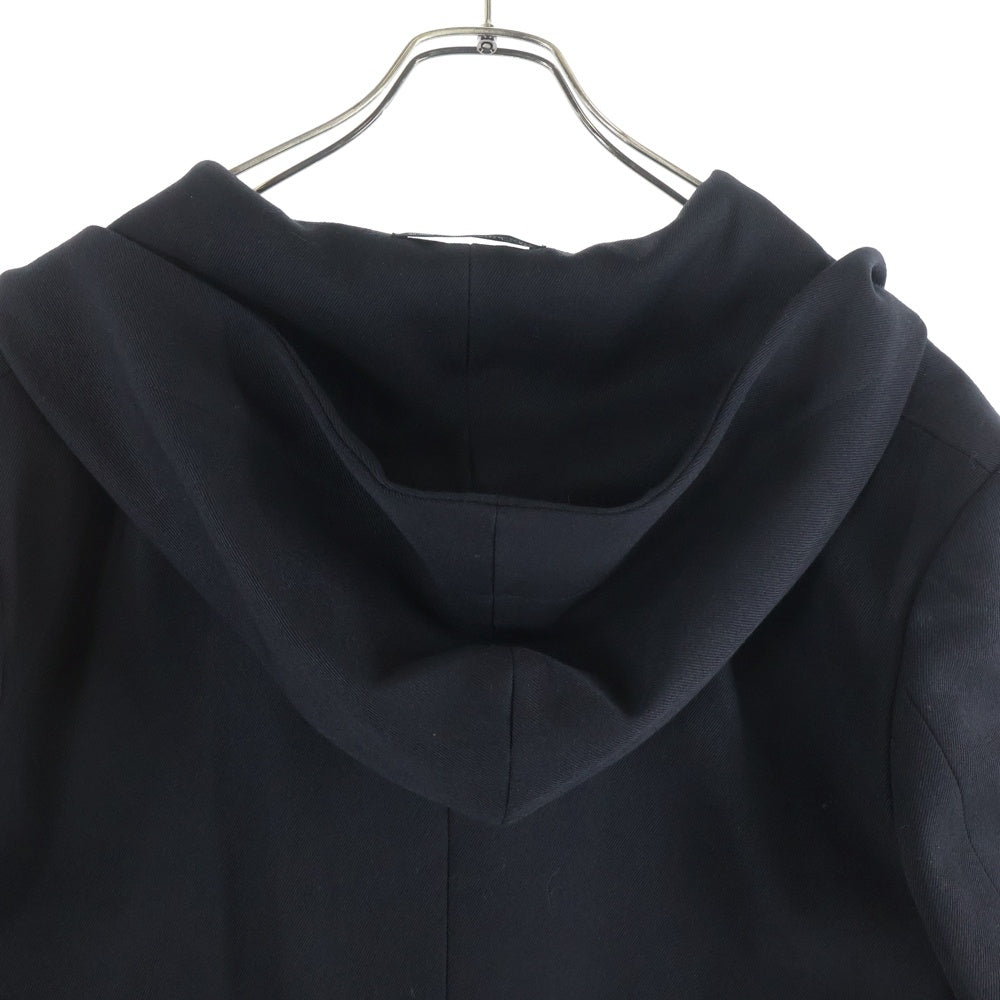 Yohji Yamamoto POUR HOMME(ヨウジヤマモト プールオム) ARMY GABARDINE HOODED TAB JACKET アーミーギャバジンフード付きタブジャケット ブラック HO-J53-101