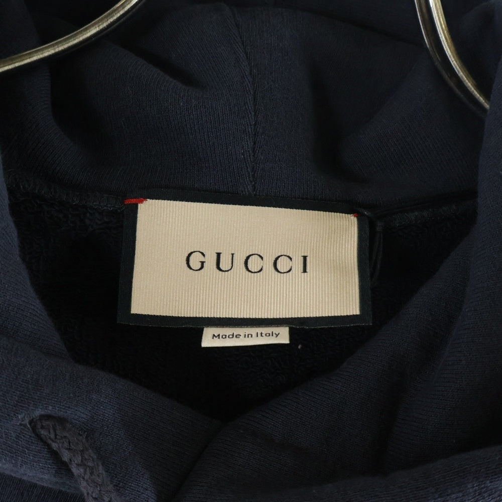 GUCCI(グッチ) Sleeveless Hoodie スタッズ装飾 ノースリーブ プルオーバースウェットパーカー フーディー ブラック 663243 XJET5