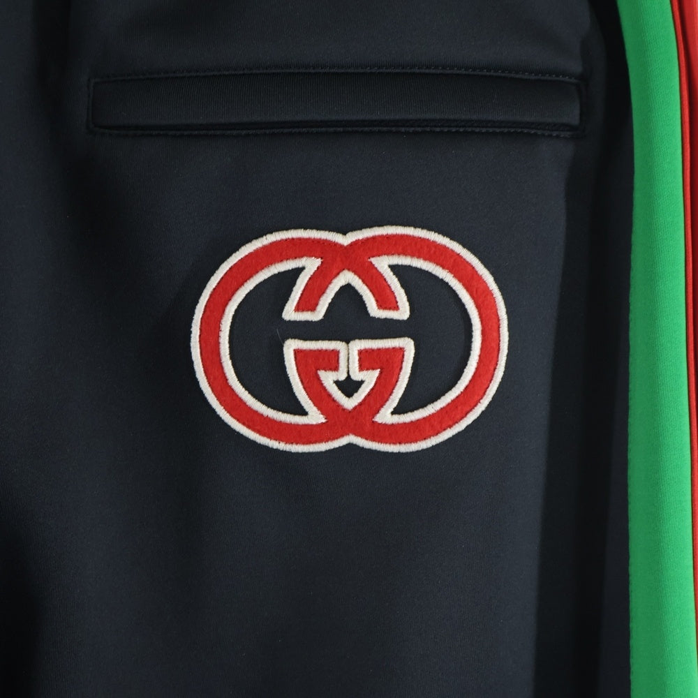 GUCCI(グッチ) Light Neoprane Jogging Pant ライトネオプレン ジョギングパンツ サイドラインスウェットパンツ ブラック 715186 XJETG