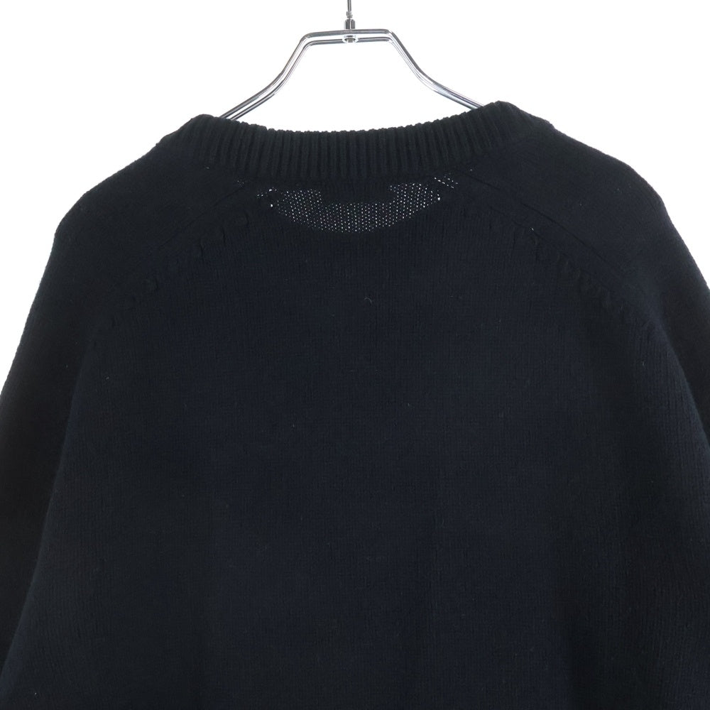 DIOR(ディオール) 20SS Atelier Virgin Wool Crew Neck Knit Sweater アトリエロゴ刺繍 クルーネックウールニットセーター ブラック 213M640AT298