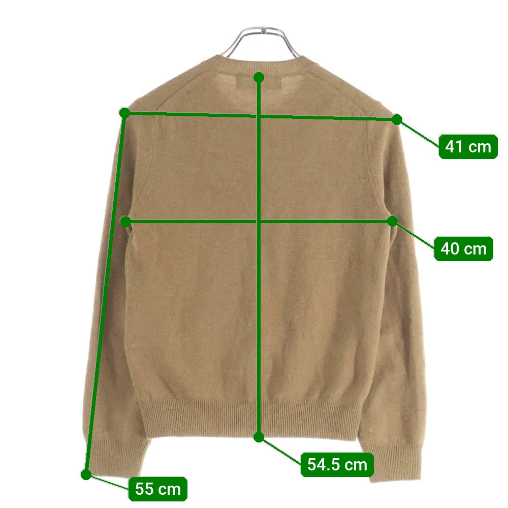 PLAY COMME des GARCONS(プレイコムデギャルソン) ハートロゴパッチ ニットカーディガン ブラウン レディース AZ-N075