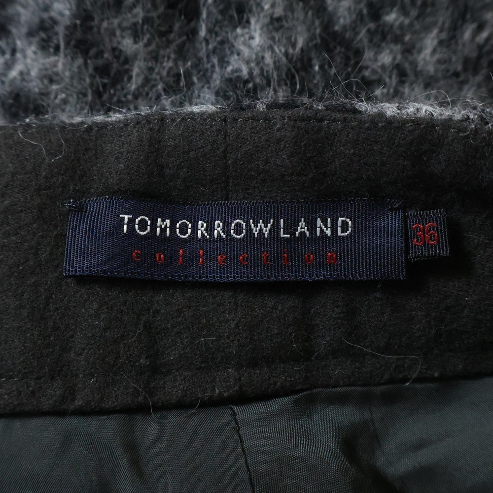 TOMORROWLAND(トゥモローランド) アルパカ混 レオパード ジップフライ ショートパンツ グレー/ブラック 14-04-45-04331 レディース