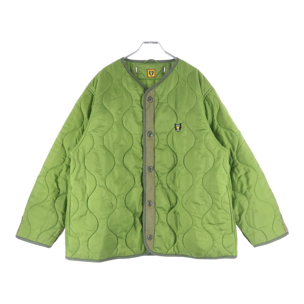 HUMAN MADE(ヒューマンメイド) Quilted Liner Jacket ロゴ刺繍 キルティングライナージャケット カーキ