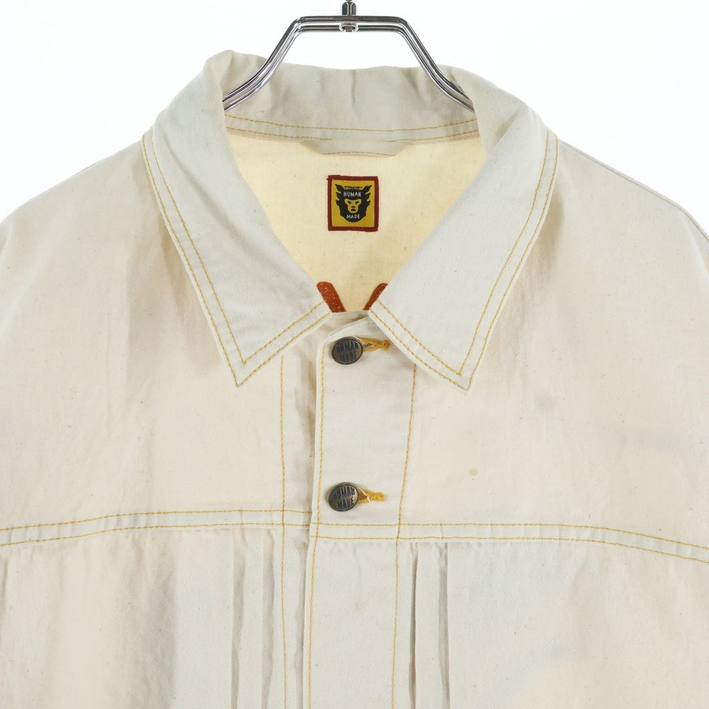 HUMAN MADE(ヒューマンメイド) Work Jacket バックロゴ刺繍 ワークジャケット ホワイト