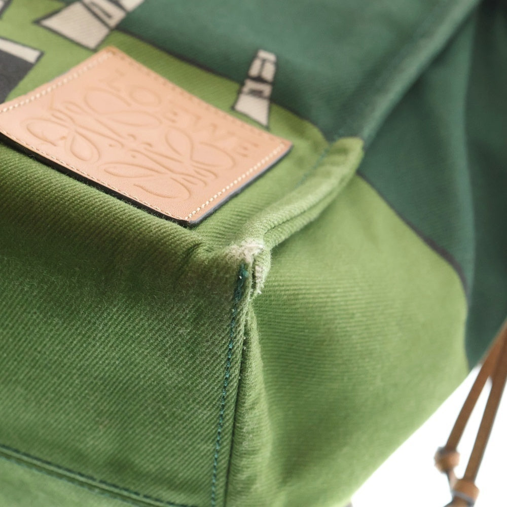 LOEWE(ロエベ) バンブー クッション キャンバス トートバッグ マルチ レディース