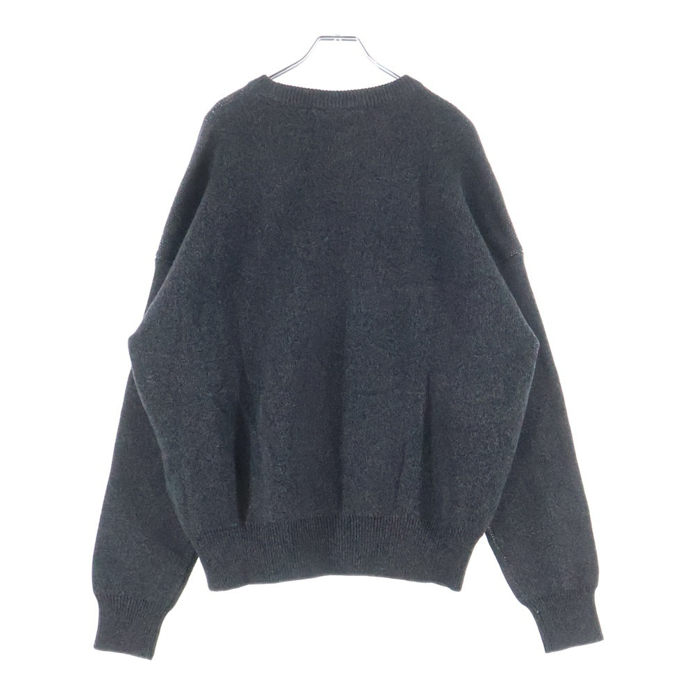 FEAR OF GOD ESSENTIALS(フィアオブゴッド エッセンシャルズ) KNIT SWEATER ジャガードロゴ クルーネックニットセーター グレー