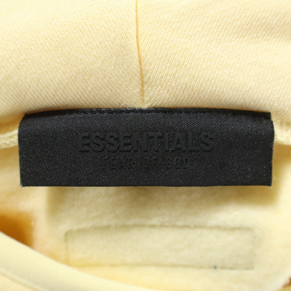 FEAR OF GOD ESSENTIALS(フィアオブゴッド エッセンシャルズ) HOODIE ラバーロゴ プルオーバースウェットパーカー フーディー イエロー
