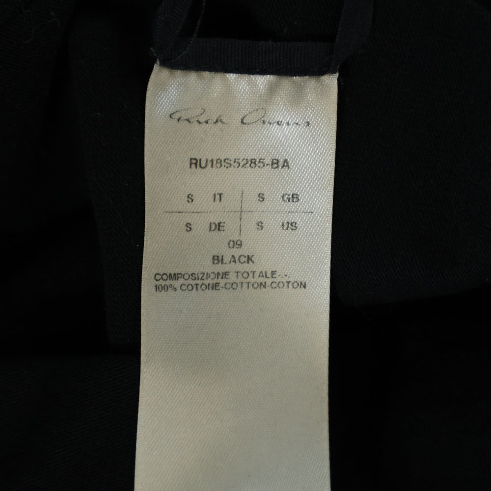 Rick Owens(リックオウエンス) 18SS Dirt期 Heavyweight Hoodie プルオーバーパーカー フーディー ブラック RU18S5285-BA