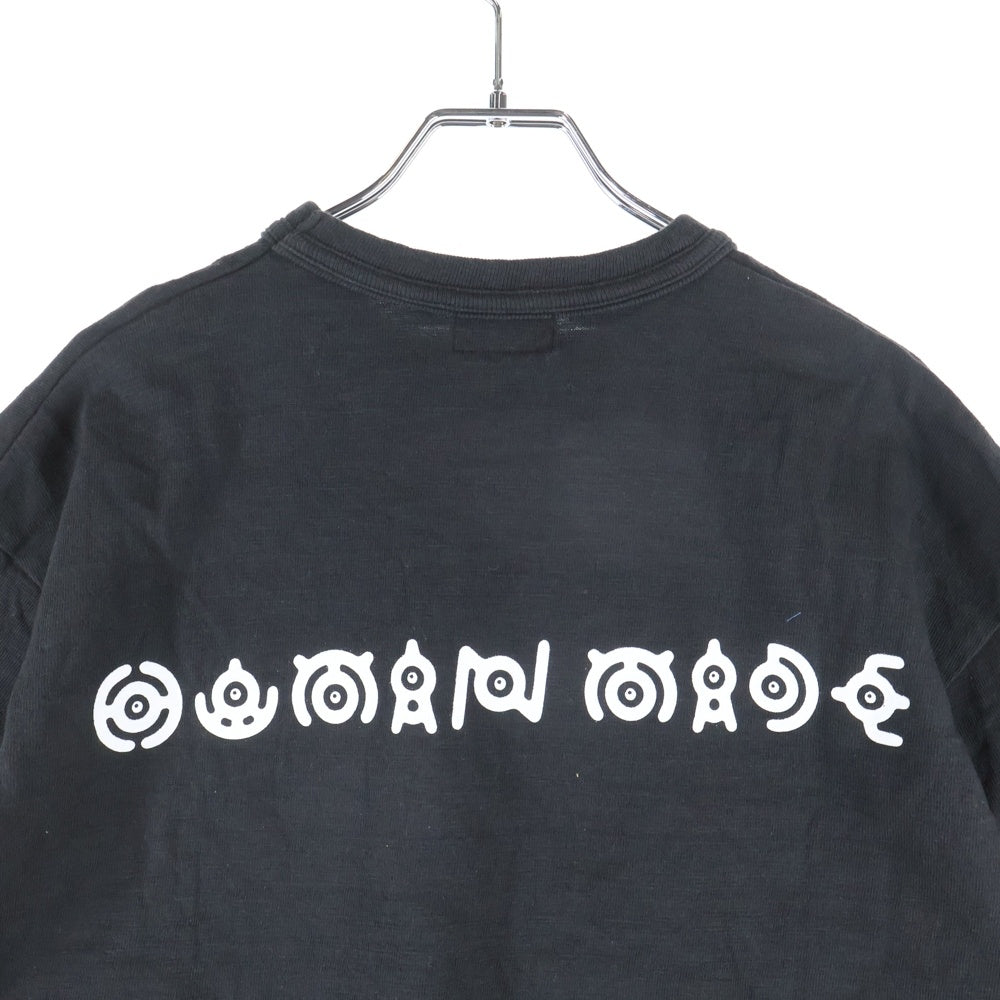 HUMAN MADE(ヒューマンメイド) ×POKEMON MADE GRAPHIC T-SHIRT ポケモン ロゴ刺繍 クルーネック半袖Tシャツ ブラック