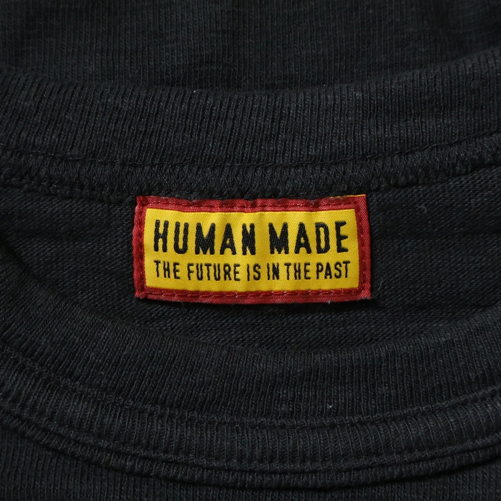 HUMAN MADE(ヒューマンメイド) ×POKEMON MADE GRAPHIC T-SHIRT ポケモン ロゴ刺繍 クルーネック半袖Tシャツ ブラック