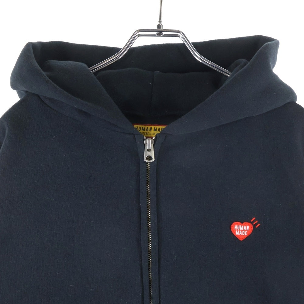 HUMAN MADE(ヒューマンメイド) ZIP-UP HOODIE サイドライン ジップアップスウェットパーカー フーディー ブラック HM30CS051