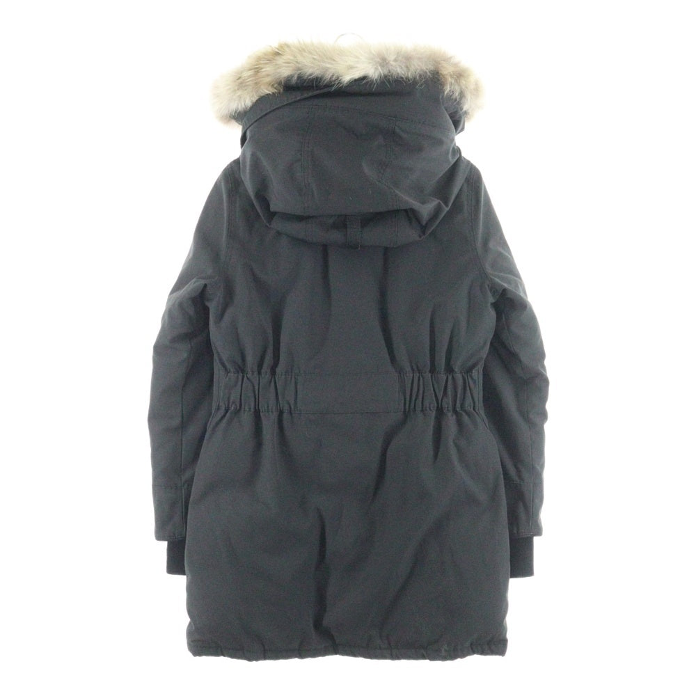 CANADA GOOSE(カナダグース) TRILLIUM PARKA トリリウムパーカー ワッペンロゴ ジップアップ フード付きダウンジャケット レディース ブラック 6660LA