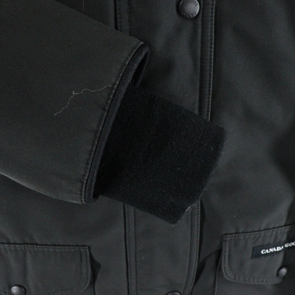 CANADA GOOSE(カナダグース) TRILLIUM PARKA トリリウムパーカー ワッペンロゴ ジップアップ フード付きダウンジャケット レディース ブラック 6660LA
