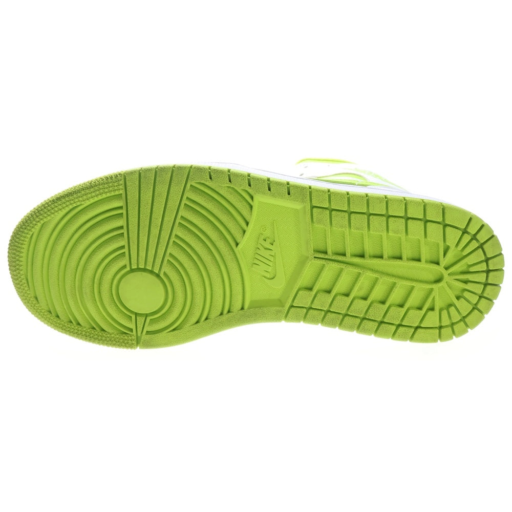 NIKE(ナイキ) WMNS AIR JORDAN 1 MID WHITE LIME ウィメンズ エアジョーダン1 ライム ミッドカットスニーカー ホワイト/イエロー US9/26cm BQ6472-131 レディース