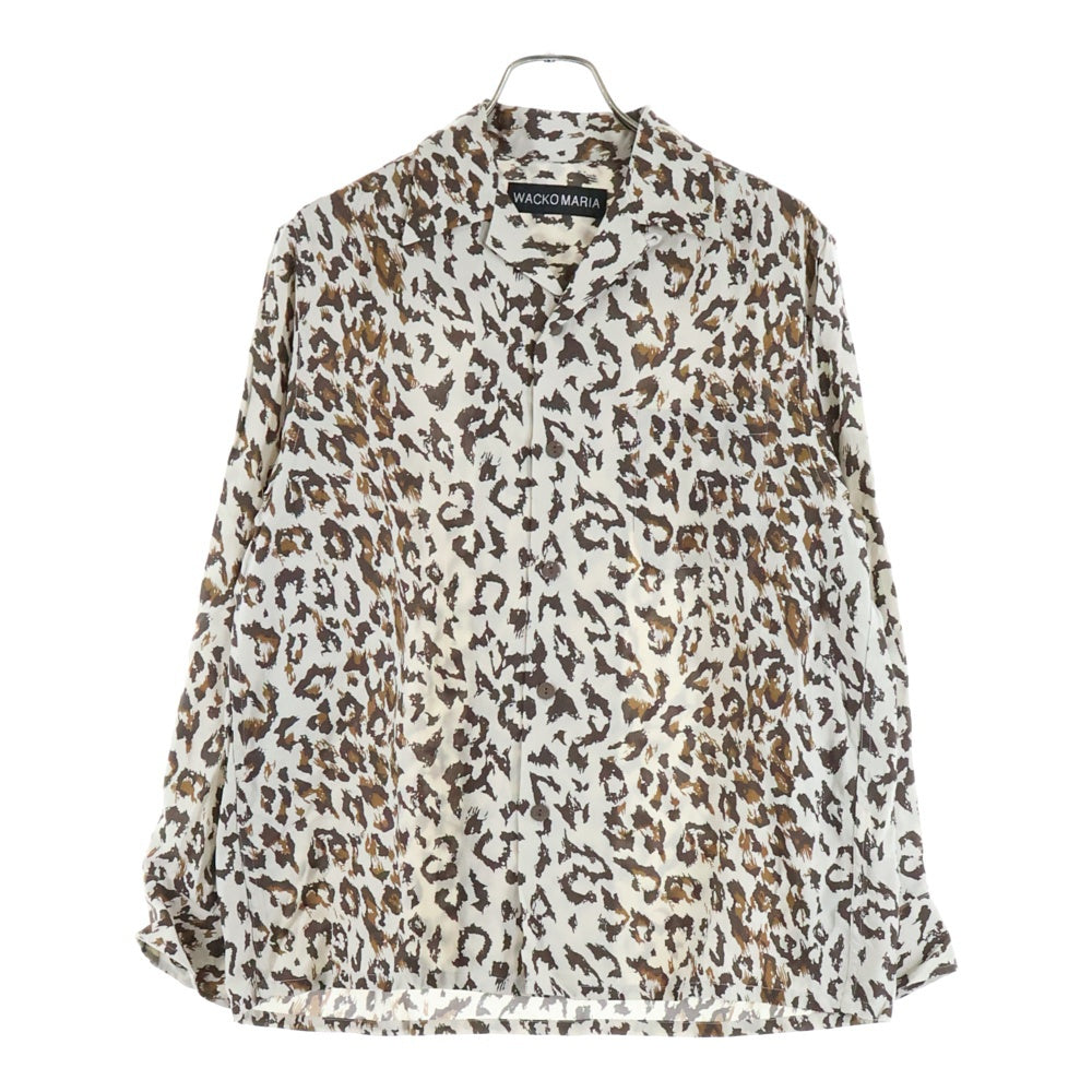 WACKO MARIA(ワコマリア) 25SS LEOPARD OPEN COLLAR SHIRTS レオパード オープンカラー 長袖シャツ ベージュ/ブラウン