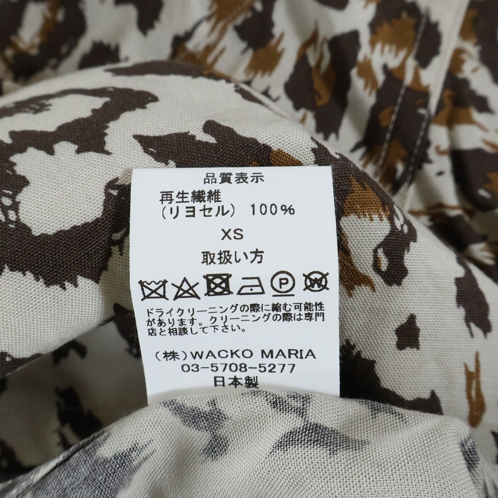 WACKO MARIA(ワコマリア) 25SS LEOPARD OPEN COLLAR SHIRTS レオパード オープンカラー 長袖シャツ ベージュ/ブラウン