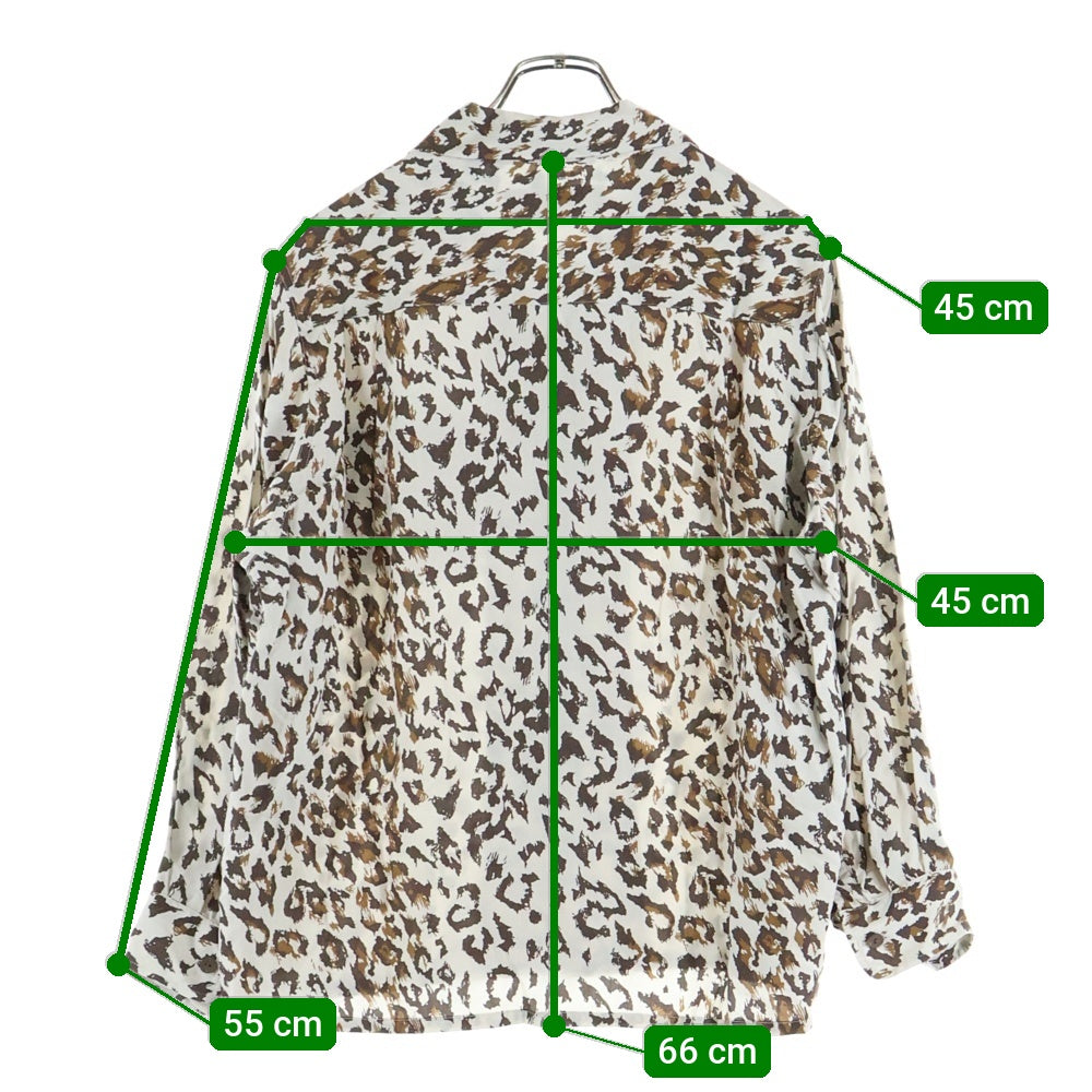 WACKO MARIA(ワコマリア) 25SS LEOPARD OPEN COLLAR SHIRTS レオパード オープンカラー 長袖シャツ ベージュ/ブラウン