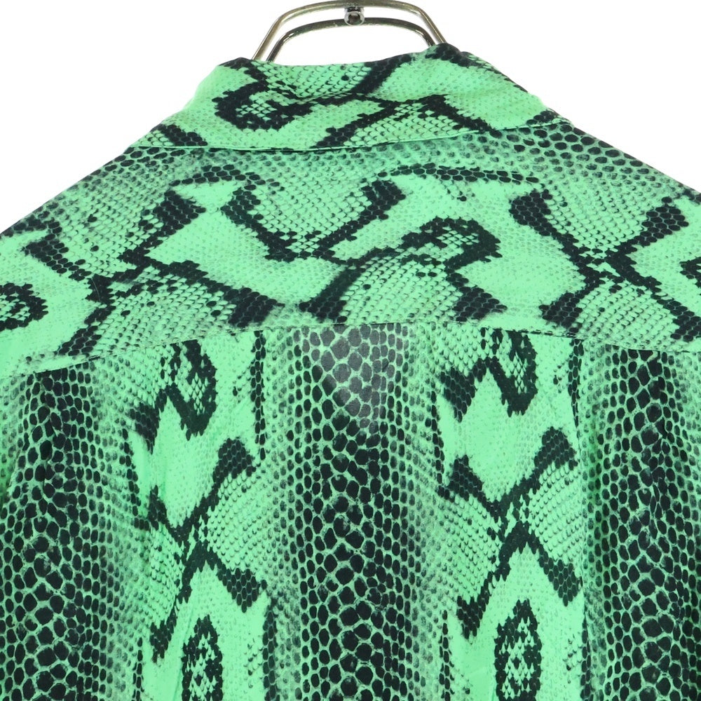 WACKO MARIA(ワコマリア) PYTHON OPEN COLLAR SHIRT パイソン オープンカラー 長袖シャツ グリーン