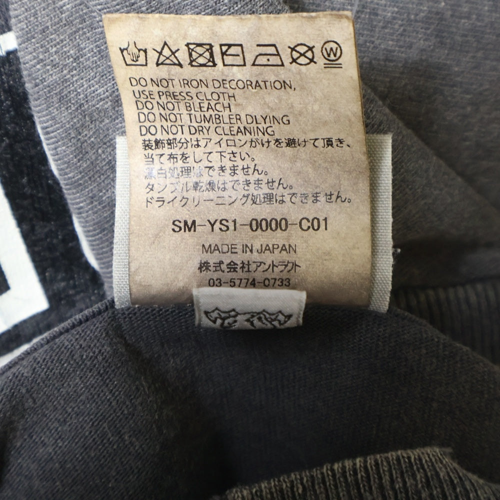 SAINT MICHAEL(セントマイケル) 24AW ×CACTUS PLANT FLEA MARKET TEE SMILE カクタスプラントフリーマーケット ティースマイル クルーネック半袖Tシャツ カットソー ブラック SM-YS1-0000-C01