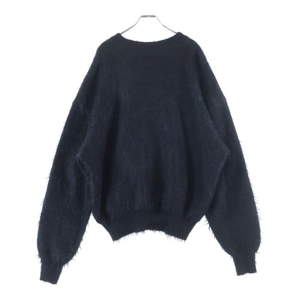 SAINT MICHAEL(セントマイケル) 23AW CREW NECK KNIT フロントロゴ モヘアニット セーター ブラック SM-A23-0000-042
