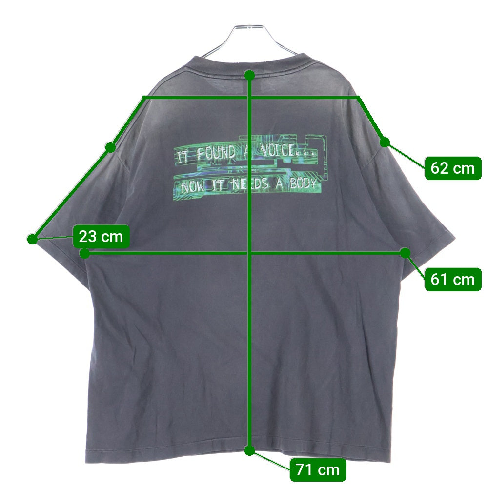 SAINT MICHAEL(セントマイケル) 24AW GITS GS_SS TEE 攻殻機動隊 ゴーストインザシェルプリント半袖Tシャツ カットソー グレー SM-YS1-0000-C31