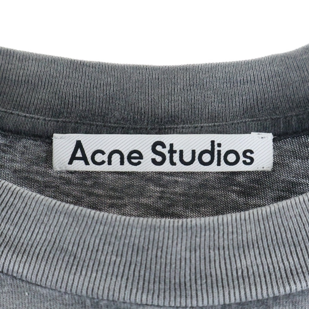 Acne Studios(アクネ ストゥディオズ) SCULL TEE フロントスカルプリント半袖Tシャツ カットソー グレー FN-UX-TSHI000070