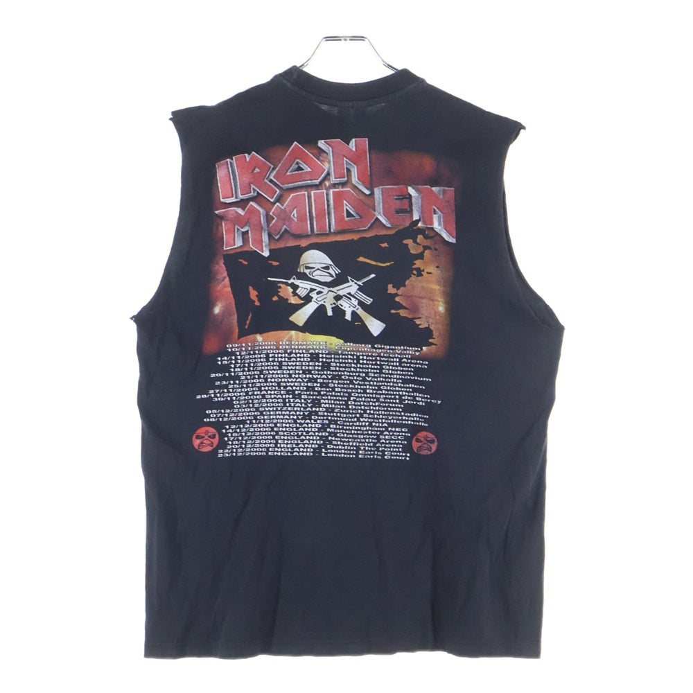 VINTAGE(ヴィンテージ) 00s VINTAGE IRON MAIDEN JAPAN TOUR TEE アイアンメイデン ジャパンツアー半袖プリント 袖切り Tシャツ カットソー ブラック