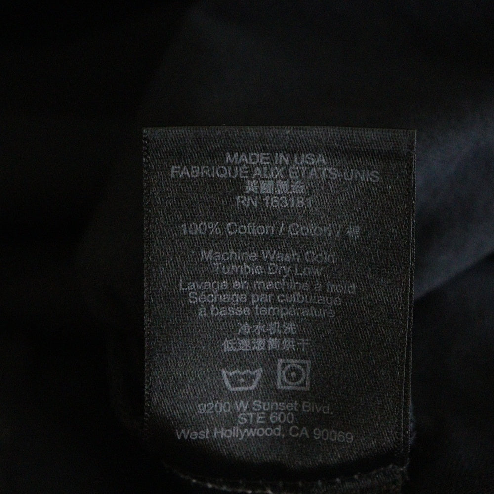 RHUDE(ルード) DAMEGE LOGO PRINT TEE ダメージ加工 ロゴプリント半袖Tシャツ カットソー ブラック