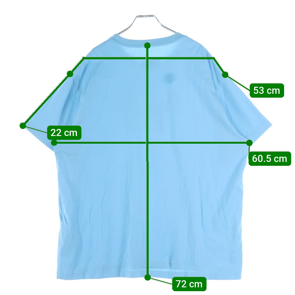 MM6 Maison Margiela(エムエムシックスメゾンマルジェラ) POOR FOR FUN フロントプリント半袖Tシャツ カットソー ブルー SH0GC0044 S24312