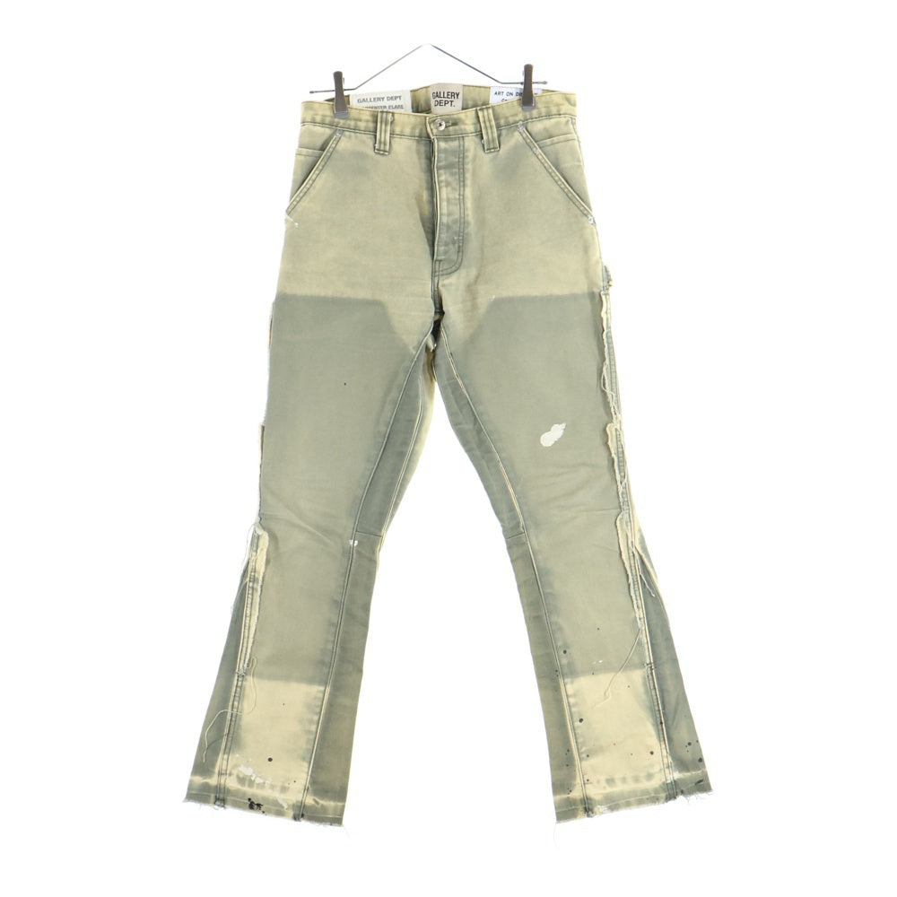 GALLERY DEPT.(ギャラリーデプト) LE BAR DE MUSIC FLARE ダメージ加工 フレアカーペンターパンツ インディゴ カーキ