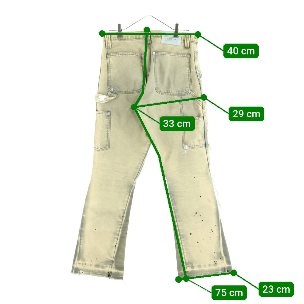 GALLERY DEPT.(ギャラリーデプト) LE BAR DE MUSIC FLARE ダメージ加工 フレアカーペンターパンツ インディゴ カーキ