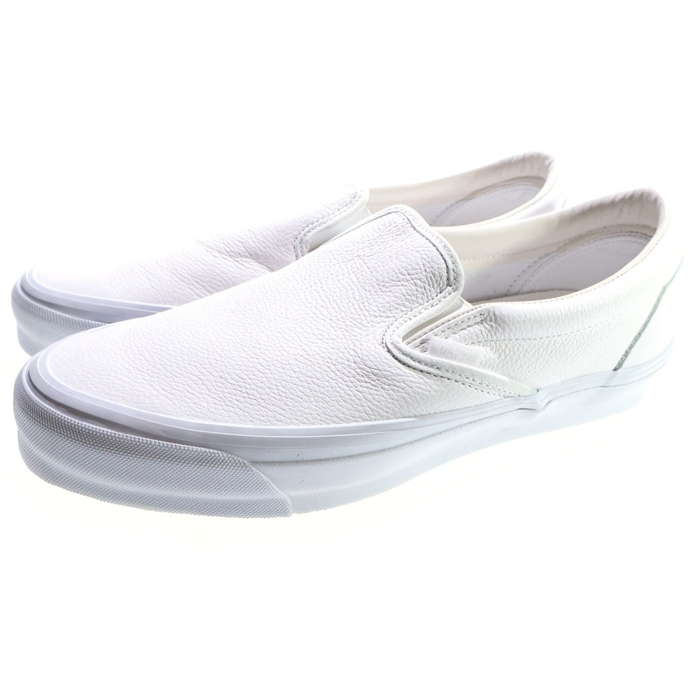 VANS(ヴァンズ) SLIP-ON REISSUE 98 LX LEATHER スリッポン レザー ローカットスニーカー ホワイト