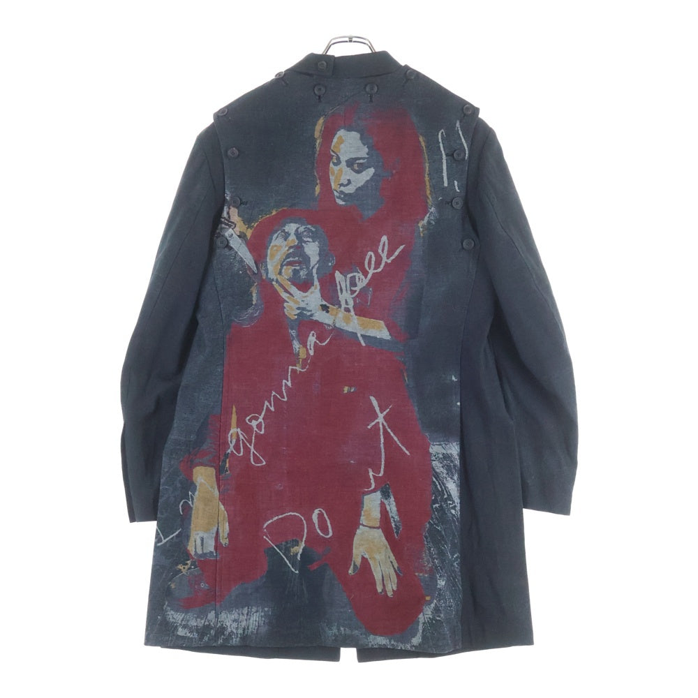 Yohji Yamamoto POUR HOMME(ヨウジヤマモト プールオム) 21SS COTTON JACKET 後ろ釦あき コットンジャケット ブラック HD-J20-013