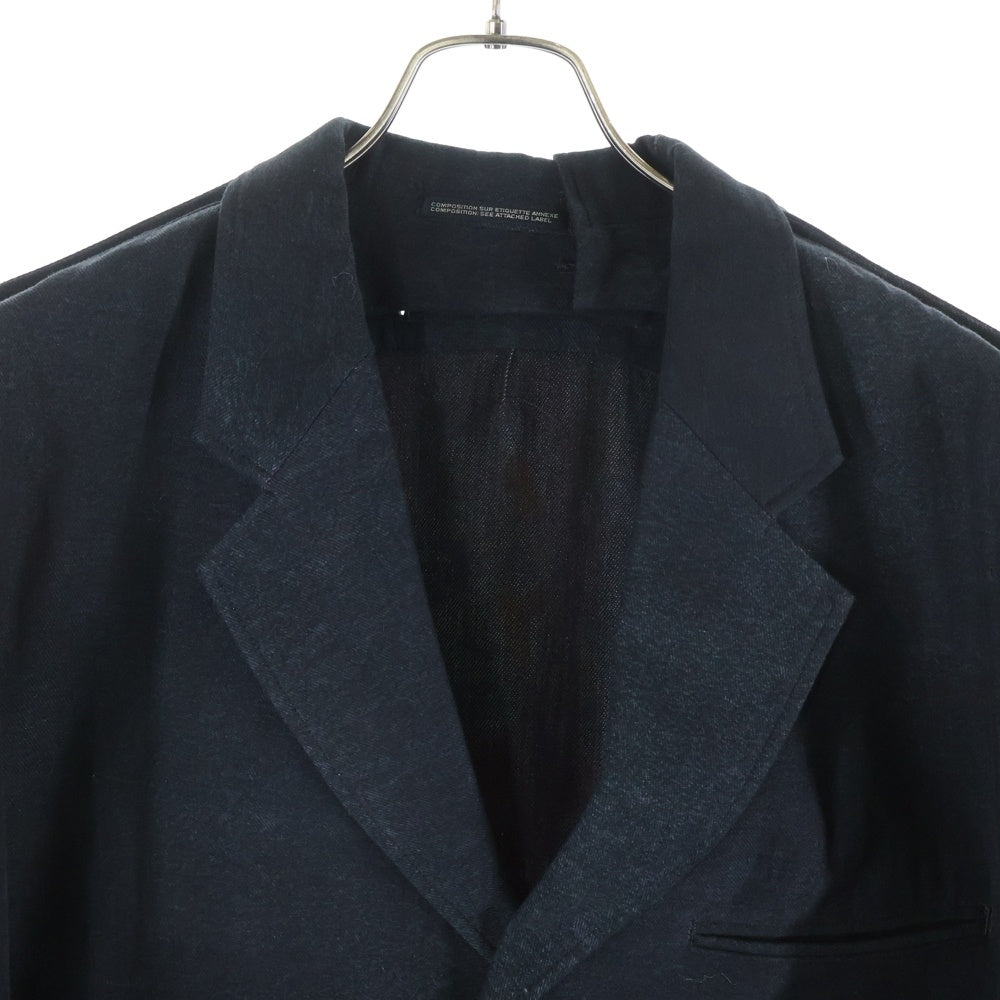 Yohji Yamamoto POUR HOMME(ヨウジヤマモト プールオム) 21SS COTTON JACKET 後ろ釦あき コットンジャケット ブラック HD-J20-013